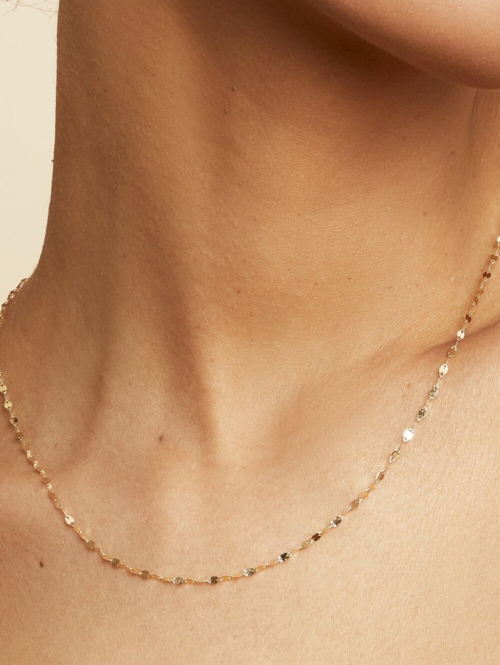 Delicate Gold Disc Chain Necklace - Women Jewelry